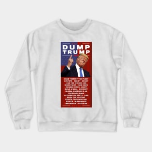 Dump Trump 2020 illustration Crewneck Sweatshirt